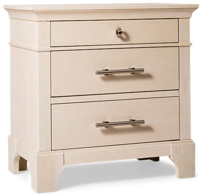 Trisha Yearwood Harmony 3 Drawer Nightstand - Elegant Design - Cedar-Lined Bottom Drawer