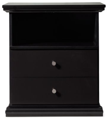Maribel 1 Drawer Nightstand - Transitional Style - Storage Drawer - Open Shelf - Pewter-Finish Knobs