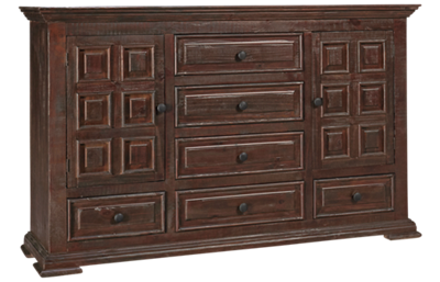 International Furniture Direct Terra 6 Drawer, 2 Door Dresser