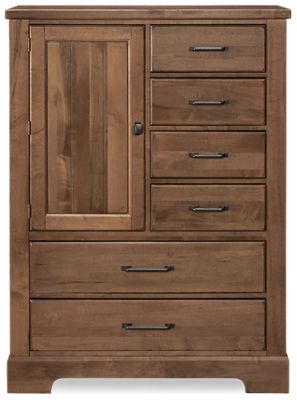 Cool Rustic 6 Drawer 1 Door Standing Chest
