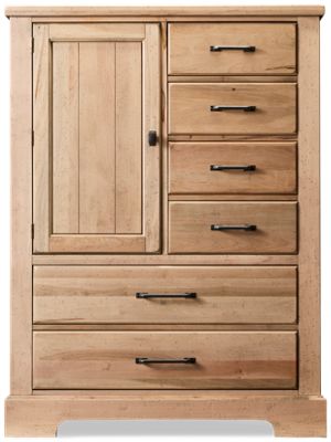 Cool Rustic 6 Drawer 1 Door Standing Chest