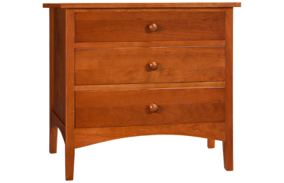 Cherry Garden 3 Drawer Nightstand