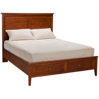 Cherry Park Queen Panel Bed with Storage