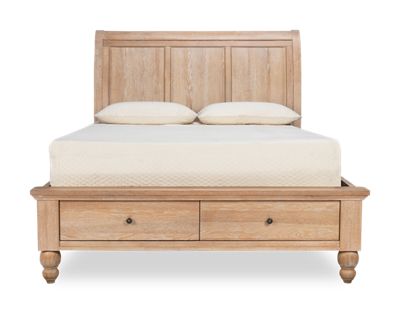 Arbury Queen Sleigh Platform Storage Bed - Durable Hardwood Construction - Classic Design