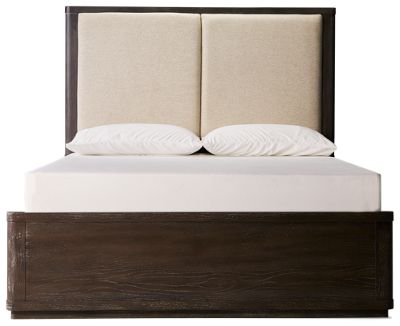 Sunset Queen Panel Bed - Mid-Century Modern Style - Upholstered Headboard - Versatile Finish
