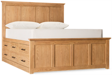 Oak Park Queen Panel Bed with Storage