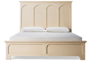 Trisha Yearwood Harmony King Panel Bed - Elegant Design - High Headboard - Molded Ledges - Arched Panels