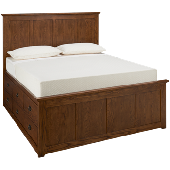 Oak Park Queen Panel Bed with Underbed Storage