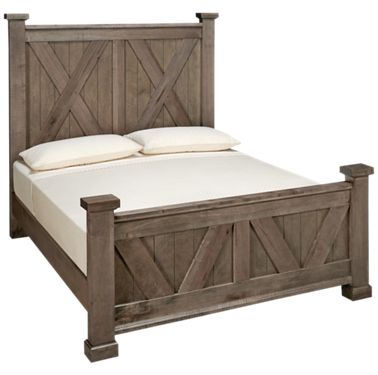 Vaughan Bassett Cool Rustic Queen X Panel Bed