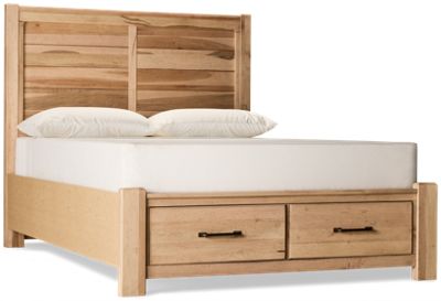 Cool Rustic Queen Plank Storage Bed - Thumbnail 2