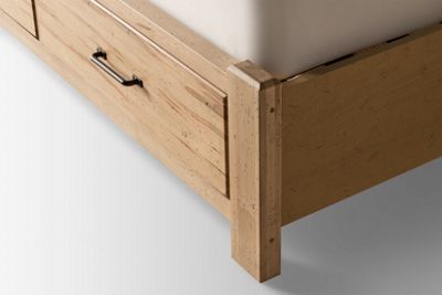 Cool Rustic Queen Plank Storage Bed - Thumbnail 4
