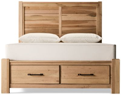 Cool Rustic Queen Plank Storage Bed