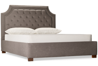 Wilshire Queen Upholstered Bed with Nailhead