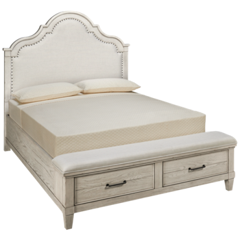Belhaven Queen Upholstered Storage Bed with Nailhead