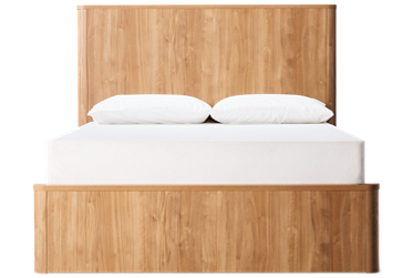 Gramburg Queen Panel Bed - Warm Walnut Finish - Curved Sides - Transitional