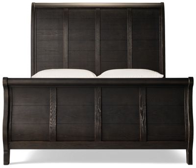 Country Living Queen Sleigh Bed - Traditional - Vintage Charm - Distressed Finish
