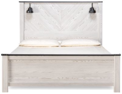 牡丹鈴ページ3点 Schoenberg King Panel Bed with Sconces - Jordan's Furniture