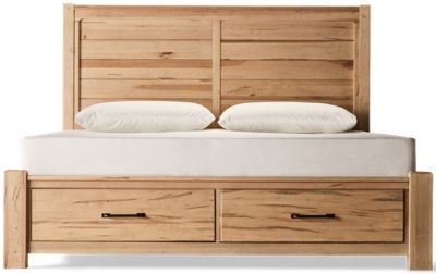 Cool Rustic King Plank Storage Bed
