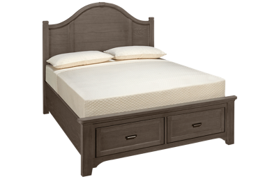 Vaughan-Bassett Bungalow Queen Arched Storage Bed