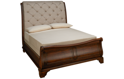 Trisha Yearwood Home Queen Sleigh Bed with Nailhead