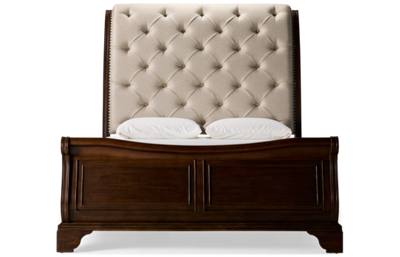 Trisha Yearwood Home Queen Sleigh Bed with Nailhead