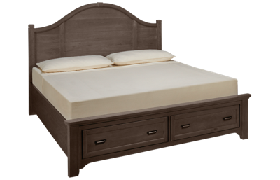 Vaughan-Bassett Bungalow King Arched Storage Bed