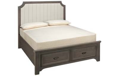 Vaughan-Bassett Bungalow Queen Upholstered Storage Bed