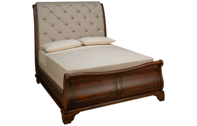 Trisha Yearwood Home Dottie Queen Sleigh Bed with Nailhead