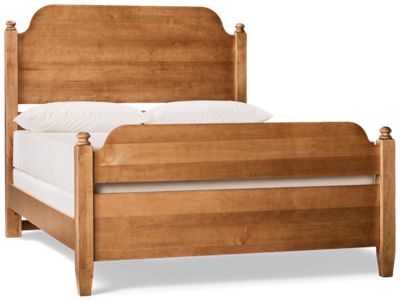 Pure Maple Queen Poster Bed - Solid American Maple - Elegant Headboard & Footboard - Classic Design