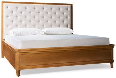 Birchaven King Upholstered Bed - Solid Poplar - Tall Tufted Headboard - Elegant Design