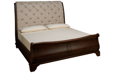 Klaussner Home Furnishings Trisha Yearwood Home Dottie King Sleigh Bed with Nailhead