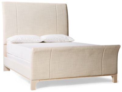 Trisha Yearwood Harmony Queen Upholstered Sleigh Bed - Elegant Design - Vertical Tufting