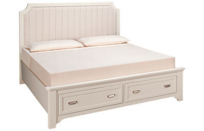 Vaughan-Bassett Bungalow King Upholstered Storage Bed