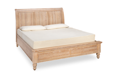 Arbury King Sleigh Low Profile Bed - Durable Hardwood Construction - Classic Design