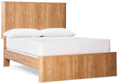 Gramburg Full Panel Bed - Warm Walnut Finish - Curved Sides - Transitional