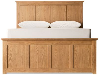Oak Park Queen Panel Bed with 12 Storage Drawers