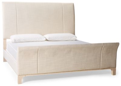 Trisha Yearwood Harmony King Upholstered Sleigh Bed - Elegant Design - Vertical Tufting