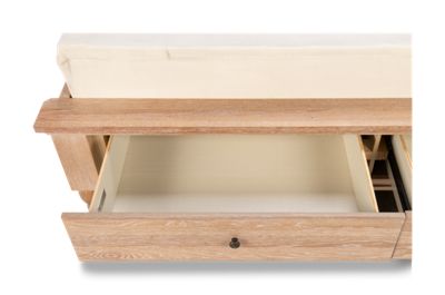 Cambridge King Panel Platform Storage Bed - Paneled Headboard - Footboard Storage - USB Charging Port - Classic Design