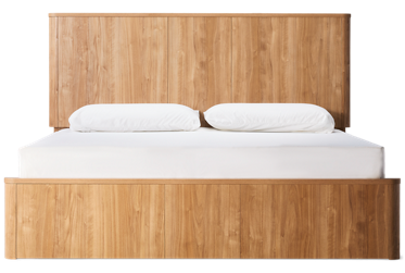 Gramburg King Panel Bed - Warm Walnut Finish - Curved Sides - Transitional