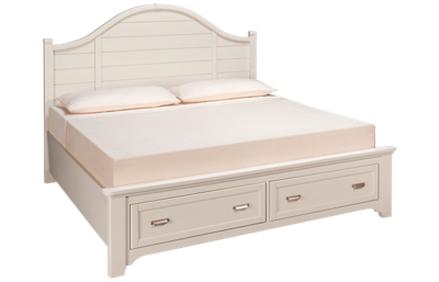 Vaughan-Bassett Bungalow King Arched Storage Bed