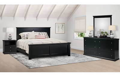 Maribel 4 Piece King Bedroom Set Includes: Bed, Dresser, Mirror and Nightstand