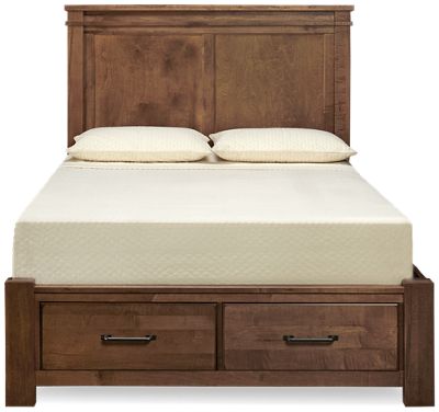 Cool Rustic Queen Mansion Bed with Storage Footboard
