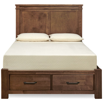 Cool Rustic Queen Mansion Bed with Storage Footboard