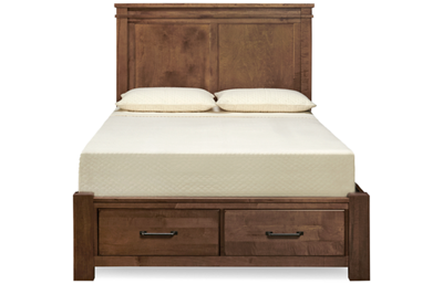 Cool Rustic Queen Mansion Bed with Storage Footboard