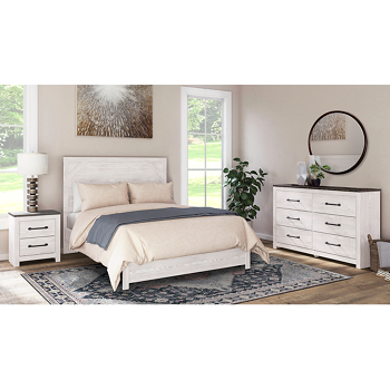 Gerridan 3 Piece Queen Bedroom Set Includes: Queen Bed, 6 Drawer Dresser and 2 Drawer Nightstand 