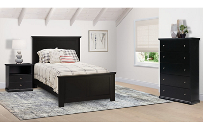 Maribel 3 Piece Twin Bedroom Set Includes: Bed, Chest and Nightstand