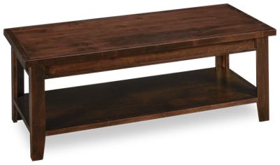 Alder Grove Coffee Table - Tapered Legs - Lower Shelf - Classic Elegance