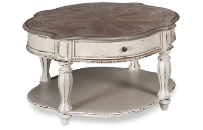 Liberty Furniture Magnolia Manor Round Cocktail Table with Storage