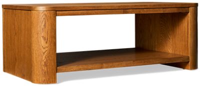 Janzen Coffee Table - One Open Shelf Storage - Casters For Easy Mobility - Solid Asian Hardwood