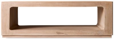Brooklyn Coffee Table - Modern Coastal Design - Solid Asian Hardwood - Minimalist Profile - Open Bottom Shelf